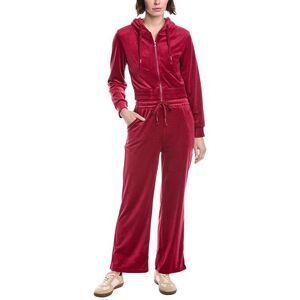 Marion Womens  2Pc Wide Leg Pant & Hoodie Set, Red